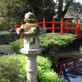 The Red Bridge at Japanese Gardens
